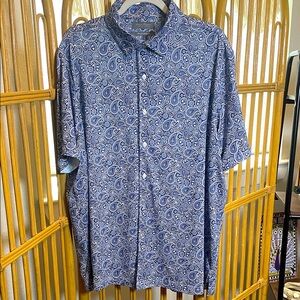 Daniel Cremieux Blue and White Paisley Shirt